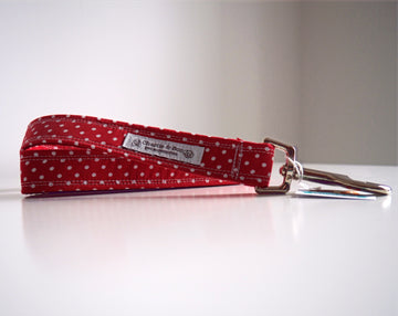 Charlie & Boo Red polka dot dog lead